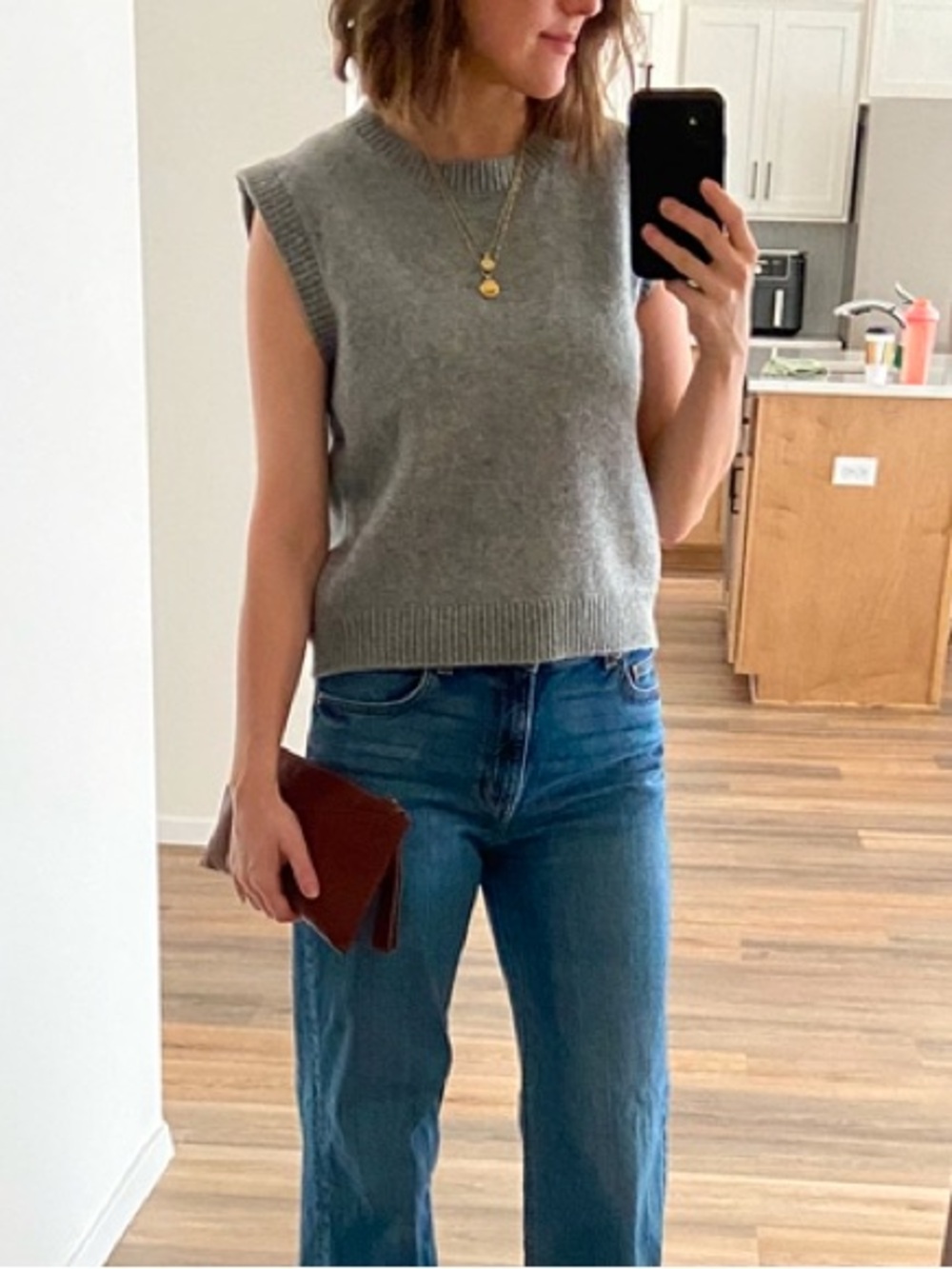 Zara Gray Sleeveless Knit Vest